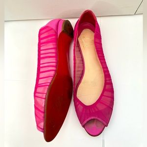 EXCLUSIVE Vintage Christian Louboutin Pink Flats, Made In Italy, great condition